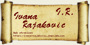 Ivana Rajaković vizit kartica